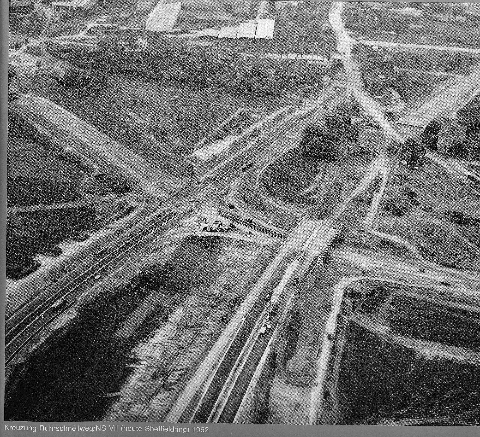 Fotos vom Bau der B1 - Abzweig Harpen